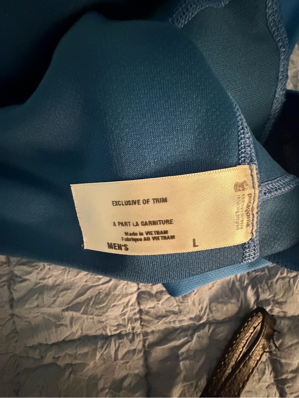 Patagonia Blue and Cream Short Sleeve Zip-Front Top Men’s Large - Picture 5 of 5